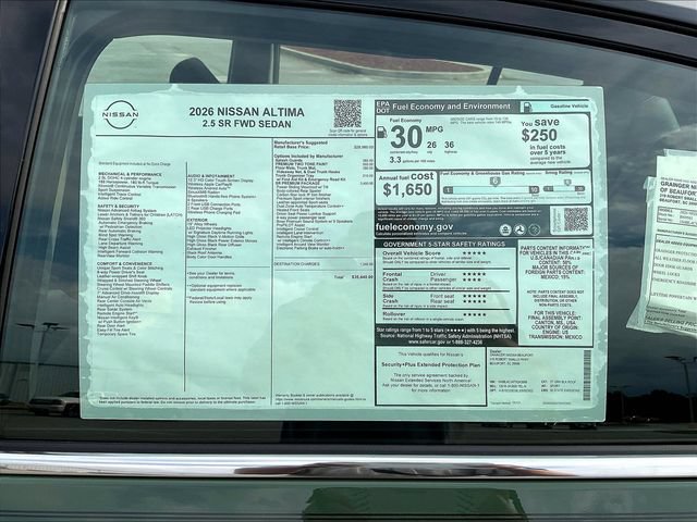 New 2026 Nissan Altima 2.5 SR w/ SR Premium Package FWD image 14