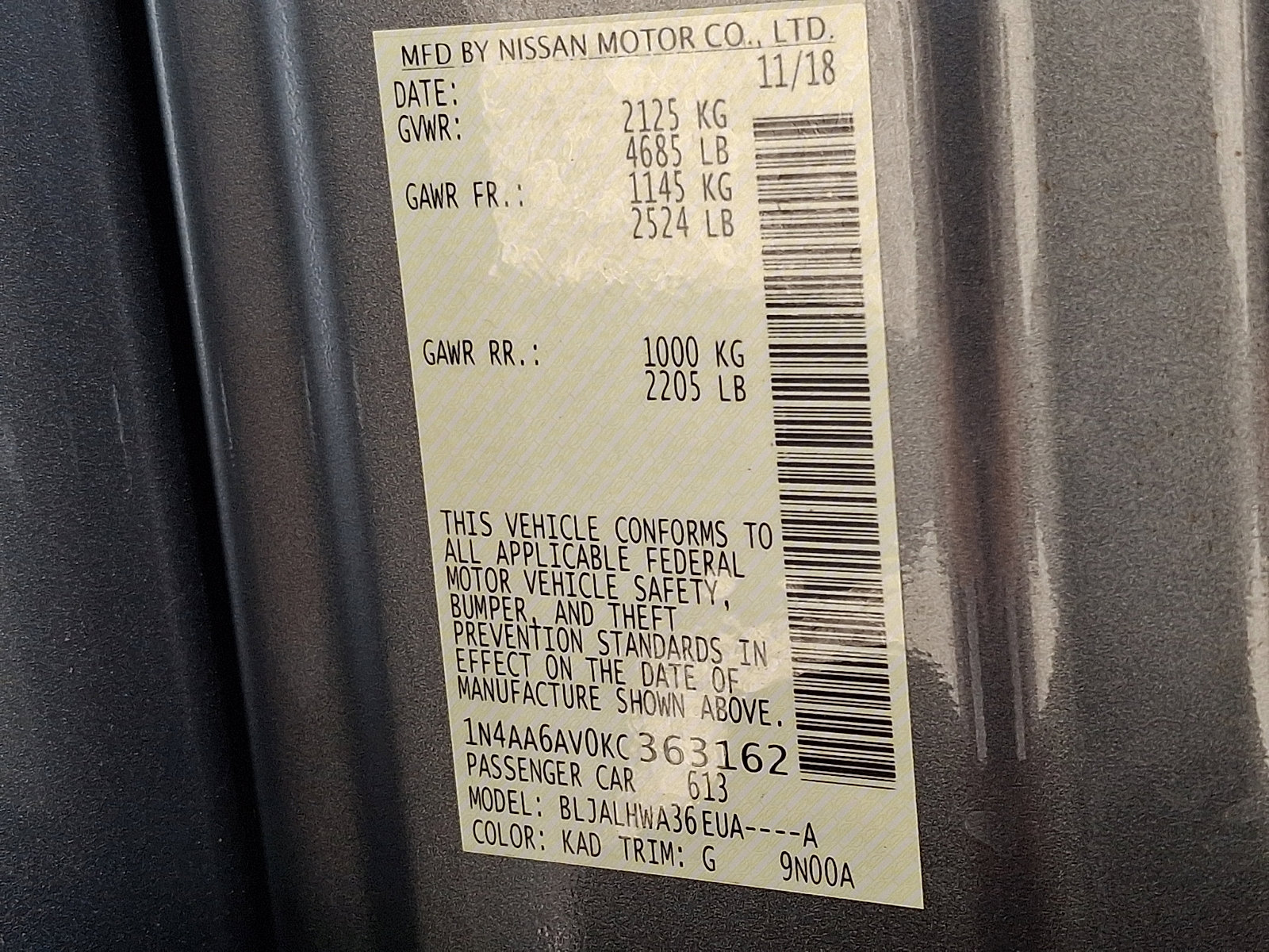 Used 2019 Nissan Maxima Platinum w/ Sport Mat Group image 29