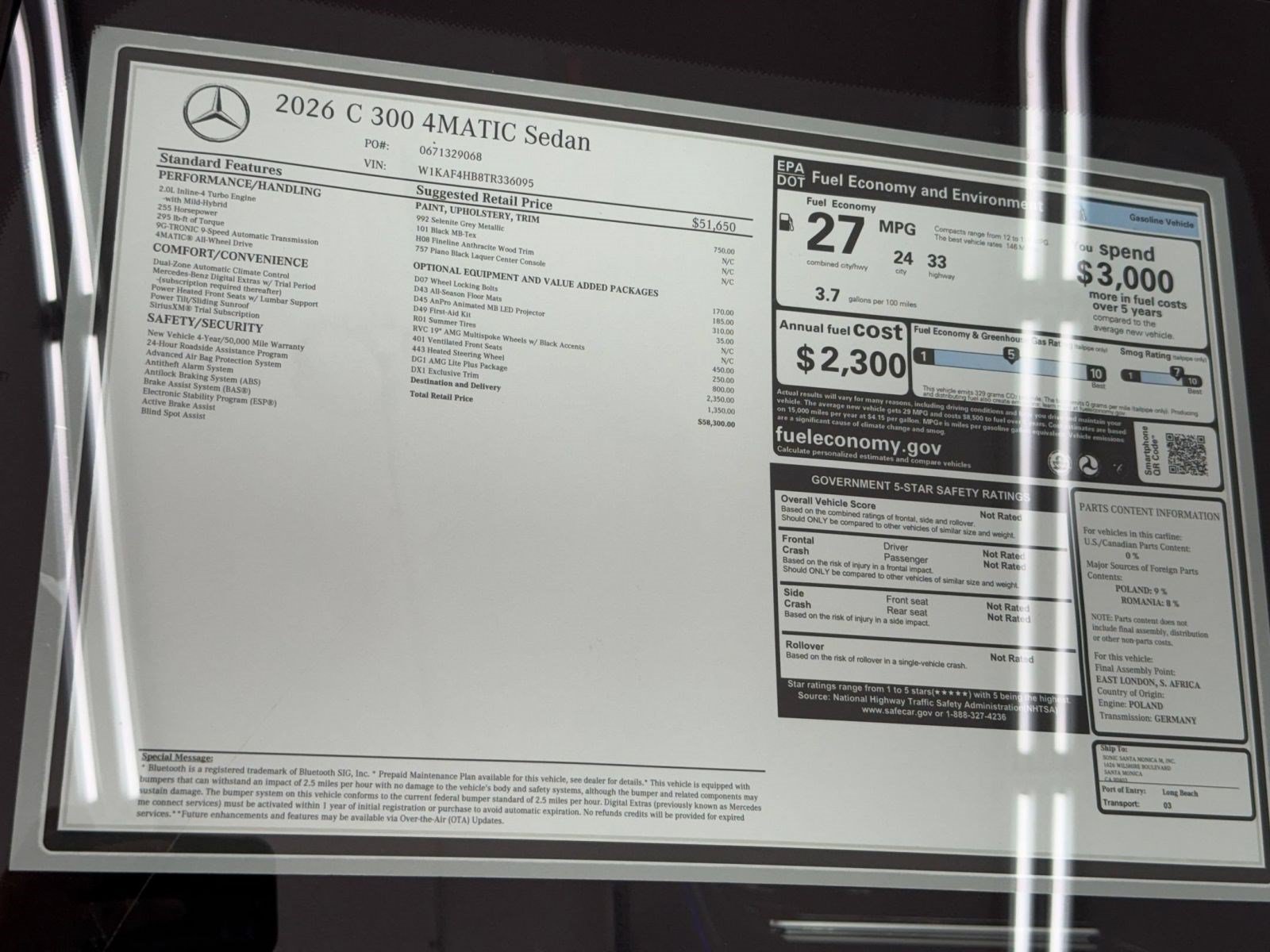New 2026 Mercedes-Benz C 300 4MATIC Sedan image 33