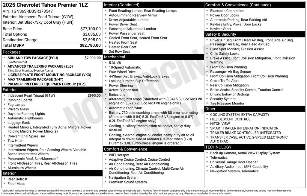 Used 2025 Chevrolet Tahoe Premier w/ Sun And Tow Package AWD/4WD image 20