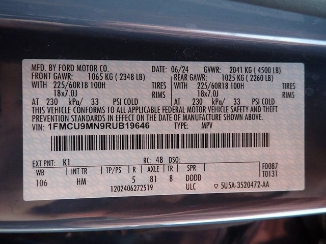Used 2024 Ford Escape ST-Line w/ Tech Pack #1 AWD/4WD image 22