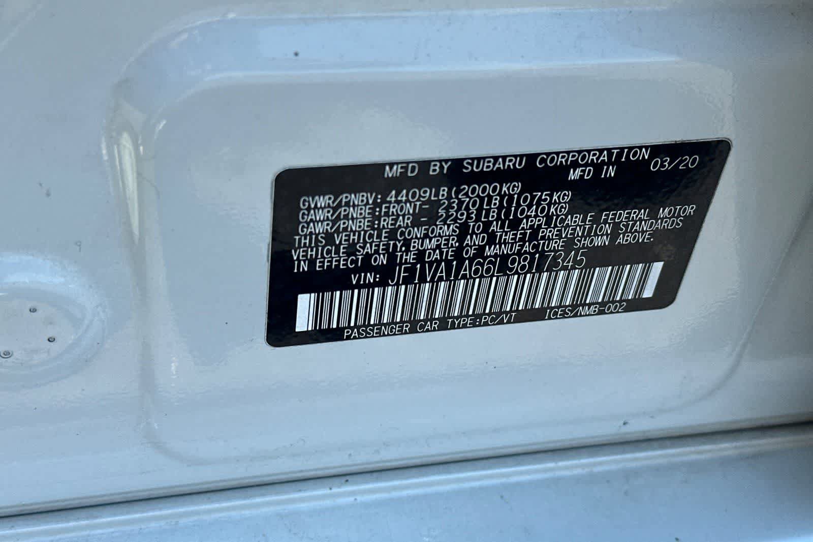 Used 2020 Subaru WRX AWD/4WD image 30