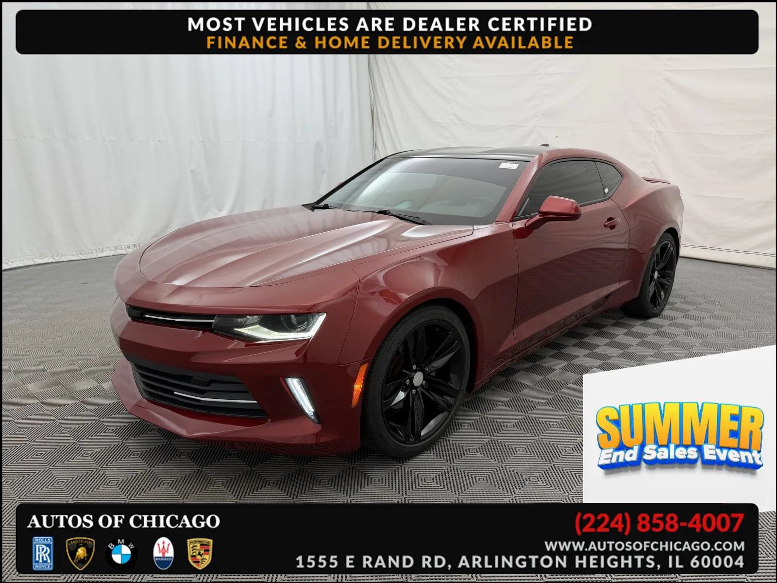 Used 2017 Chevrolet Camaro LT w/ RS Package RWD image 1