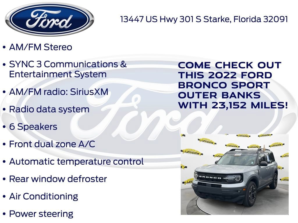 Certified 2022 Ford Bronco Sport Outer Banks image 22