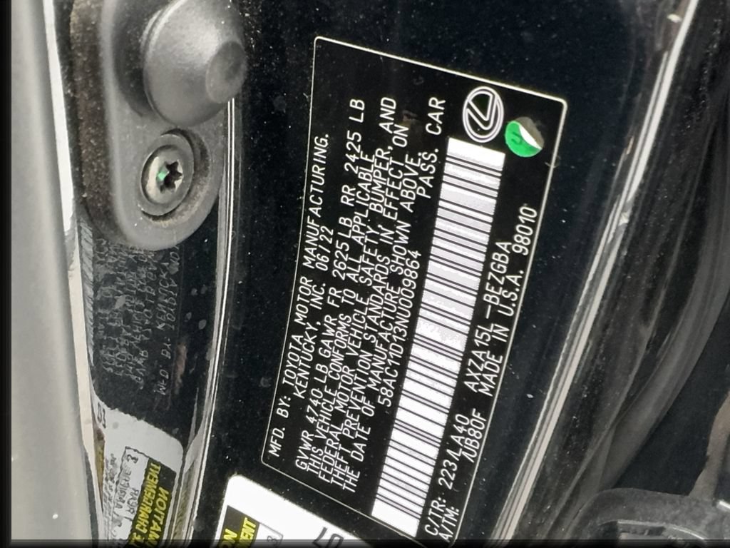 Used 2022 Lexus ES 250 w/ Accessory Package AWD/4WD image 51