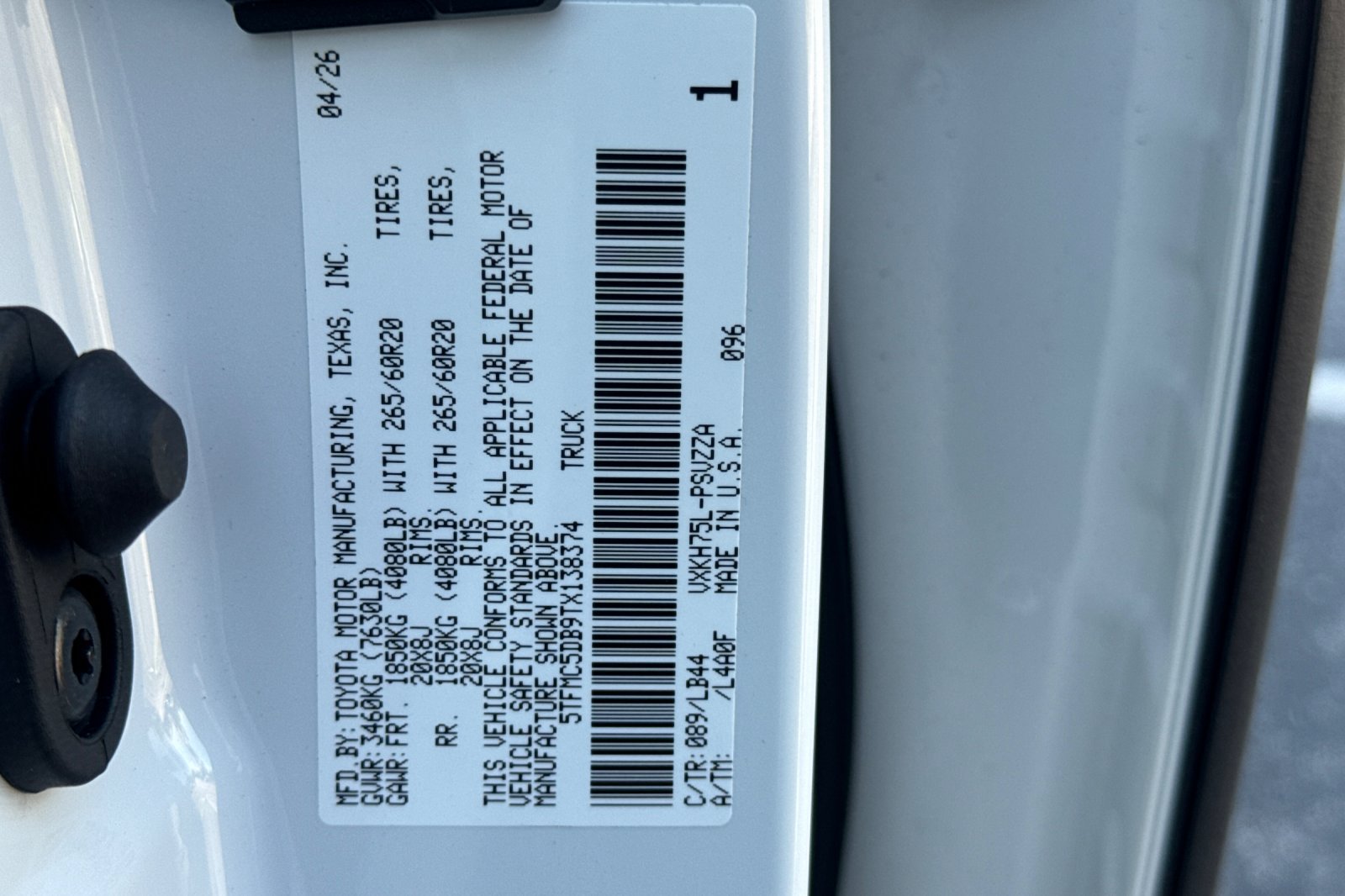 New 2026 Toyota Tundra 1794 Edition AWD/4WD image 33