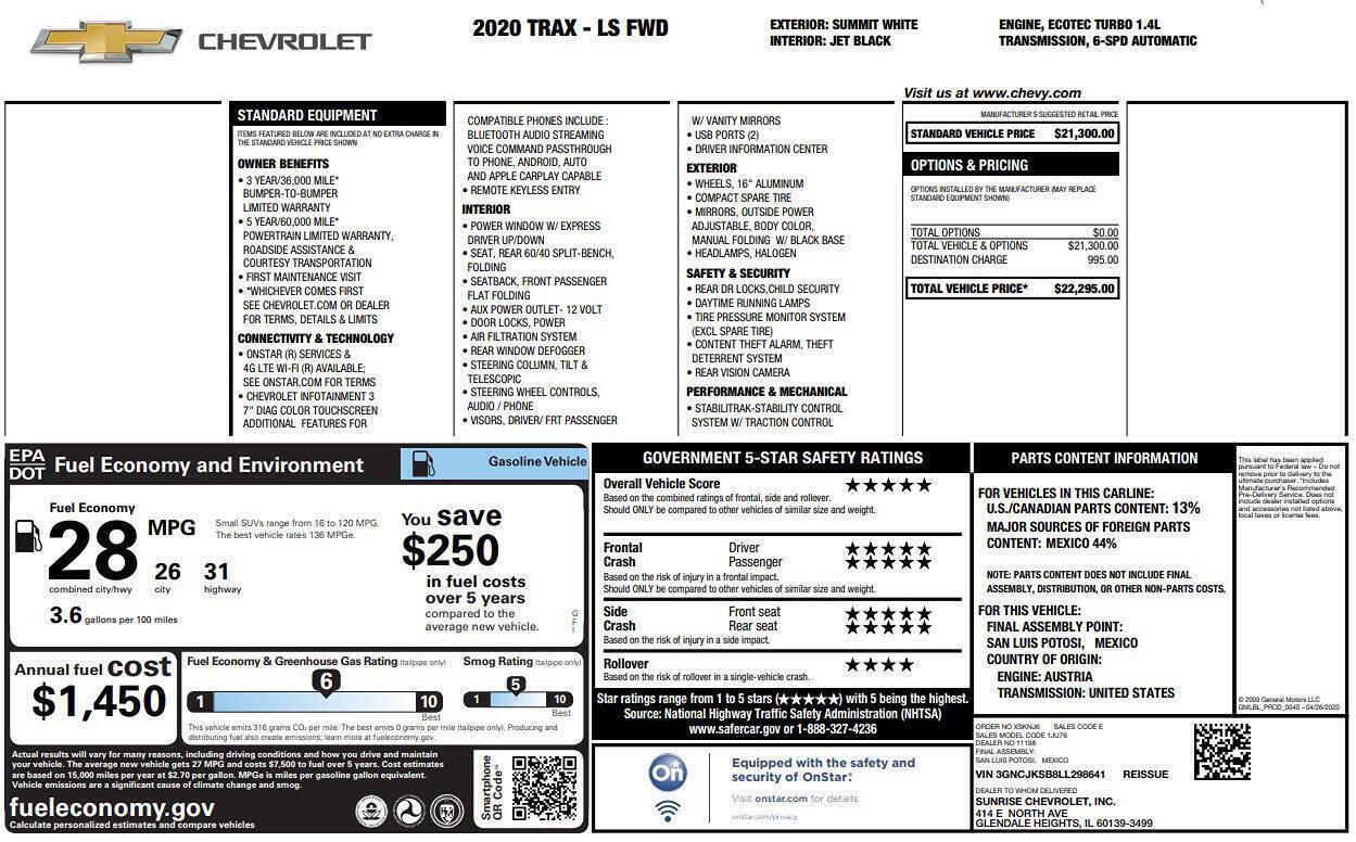 Used 2020 Chevrolet Trax LS image 23