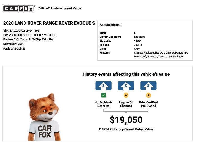 Used 2020 Land Rover Range Rover Evoque S AWD/4WD image 17
