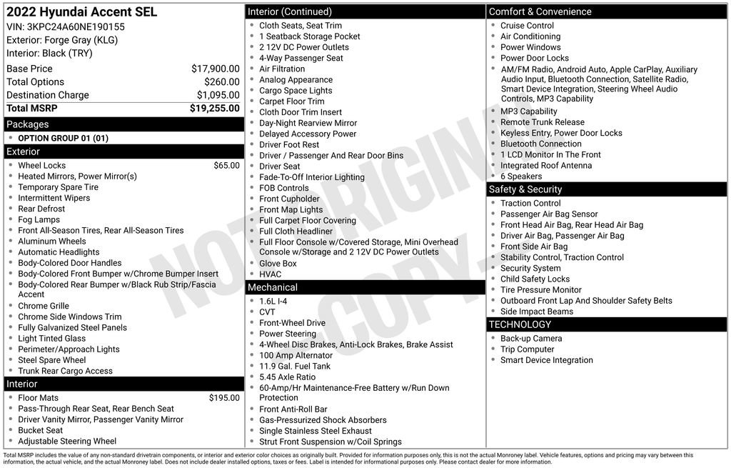 Certified 2022 Hyundai Accent SEL FWD image 29
