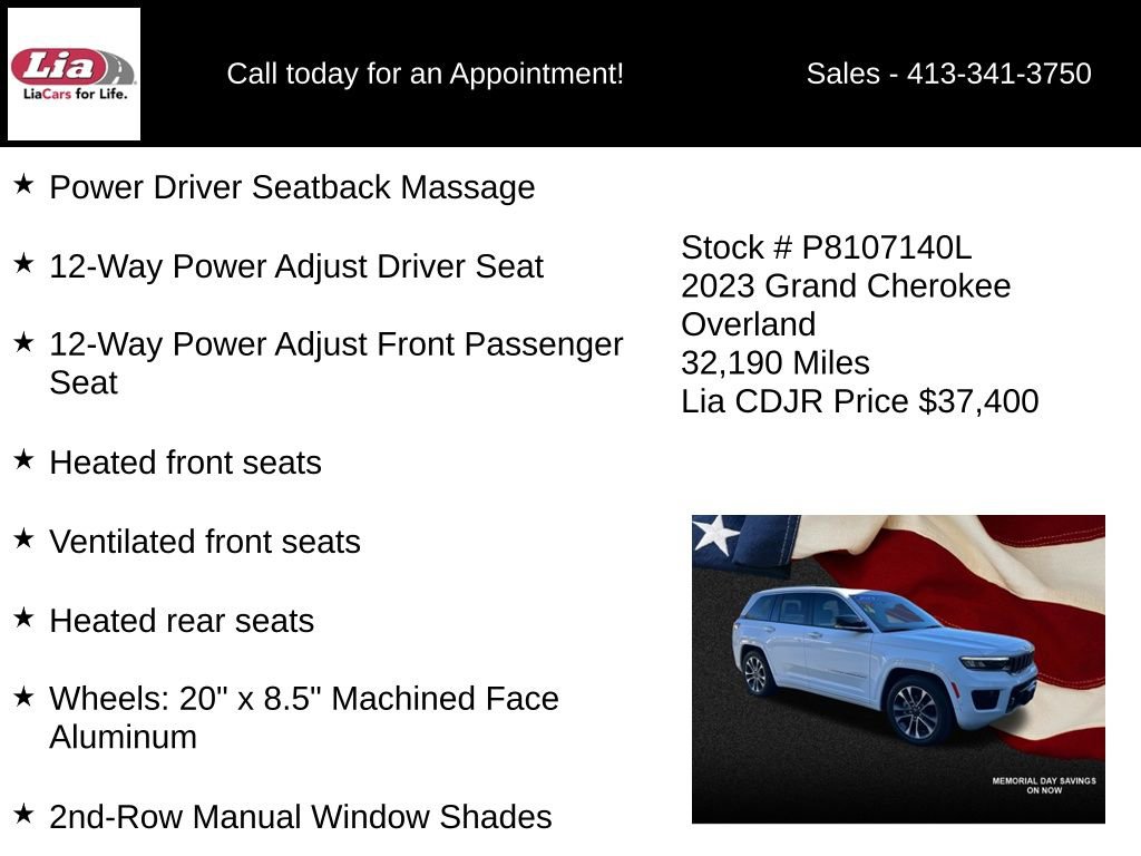 Used 2023 Jeep Grand Cherokee Overland w/ Luxury Tech Group IV AWD/4WD image 26