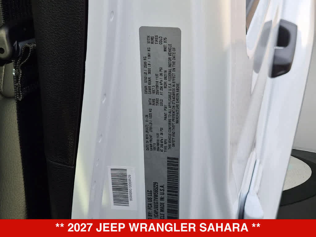 New 2027 Jeep Wrangler Unlimited Sahara AWD/4WD image 35