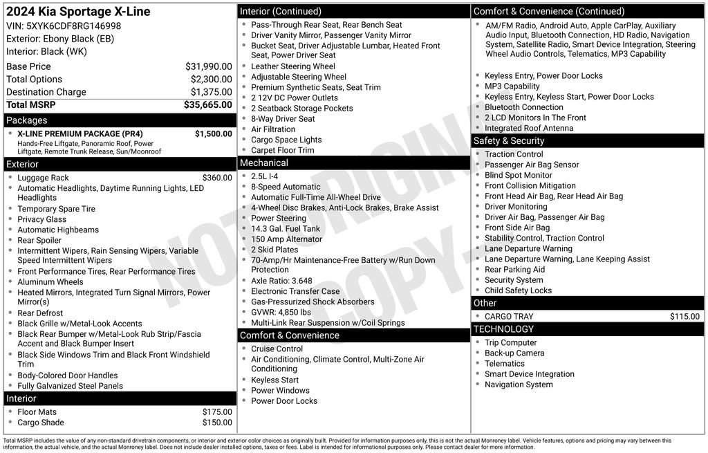 Used 2024 Kia Sportage X-Line w/ X-Line Premium Package image 6