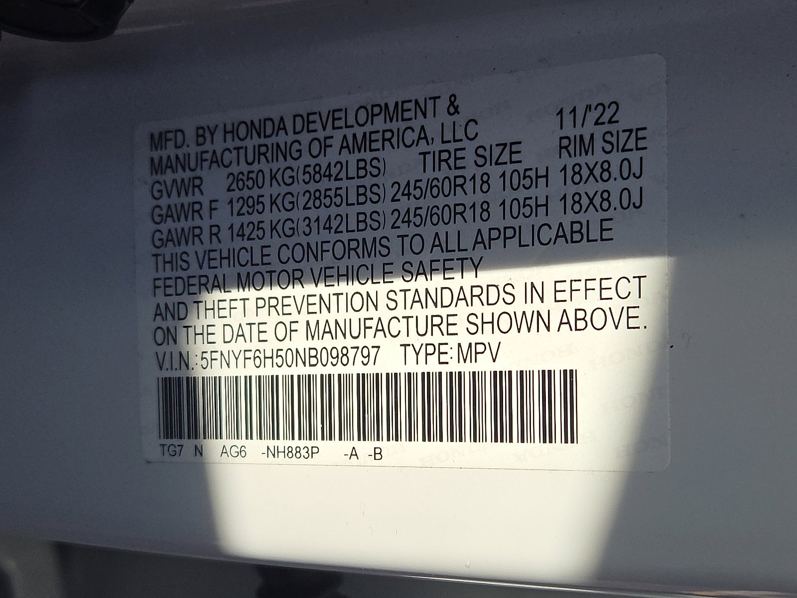 Certified 2022 Honda Pilot EX-L image 28