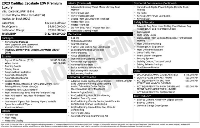 Used 2023 Cadillac Escalade ESV Premium Luxury AWD/4WD image 34