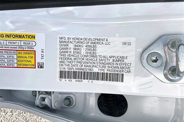 Certified 2022 Honda Civic Sport Touring image 18