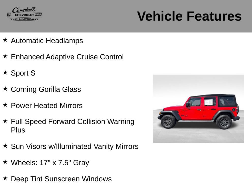 Used 2024 Jeep Wrangler Unlimited Sport AWD/4WD image 26