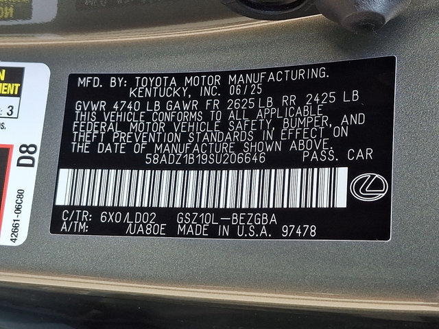 Certified 2025 Lexus ES 350 w/ Premium Package FWD image 29