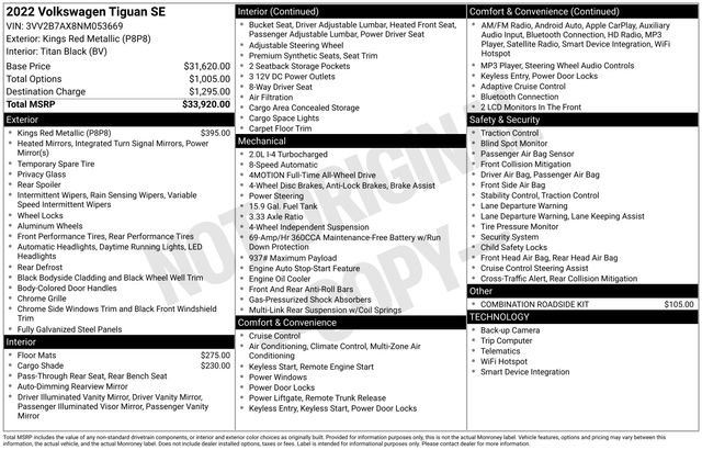 Used 2022 Volkswagen Tiguan SE image 14