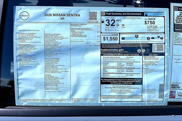 New 2026 Nissan Sentra SR image 14