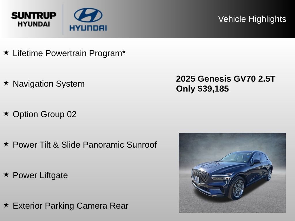 Used 2025 Genesis GV70 2.5T w/ Select Package image 8