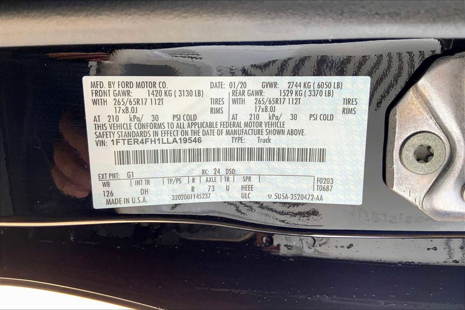 Used 2020 Ford Ranger Lariat w/ Equipment Group 501A Mid image 35