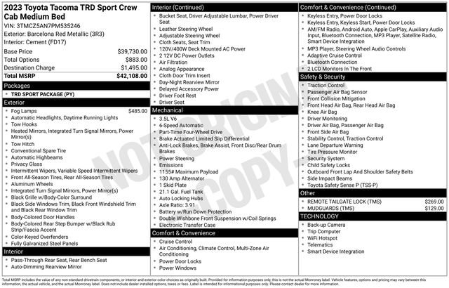 Used 2023 Toyota Tacoma TRD Sport image 34