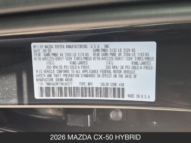 New 2026 MAZDA CX-50 AWD 2.5 Hybrid w/ Weather Package image 27