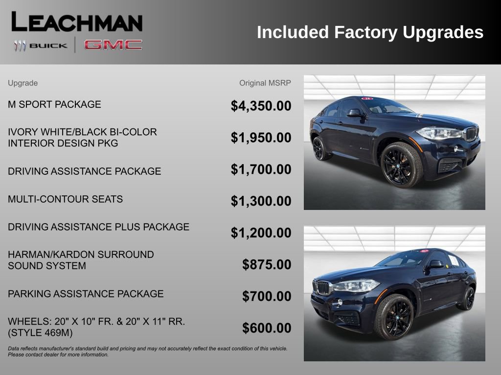 Used 2018 BMW X6 sDrive35i w/ M Sport Package image 11