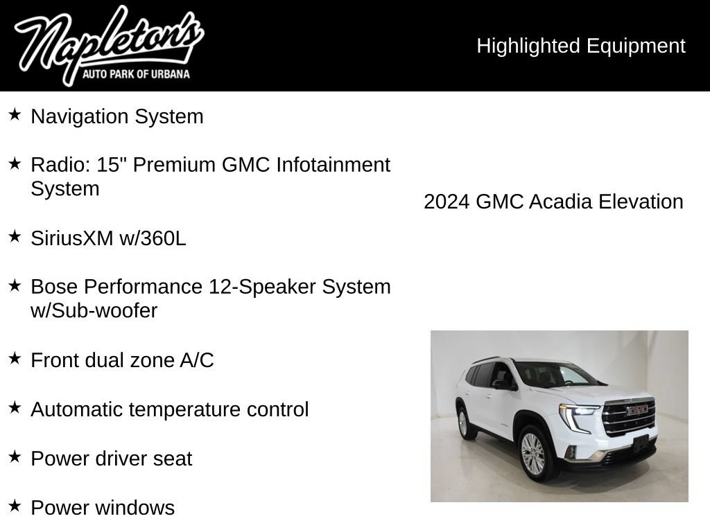 Used 2024 GMC Acadia Elevation FWD image 15