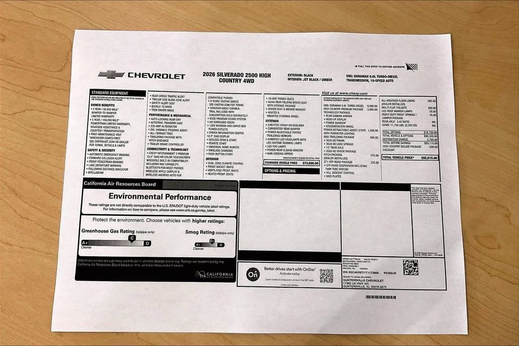 New 2026 Chevrolet Silverado 2500 High Country w/ High Country Premium Package image 14