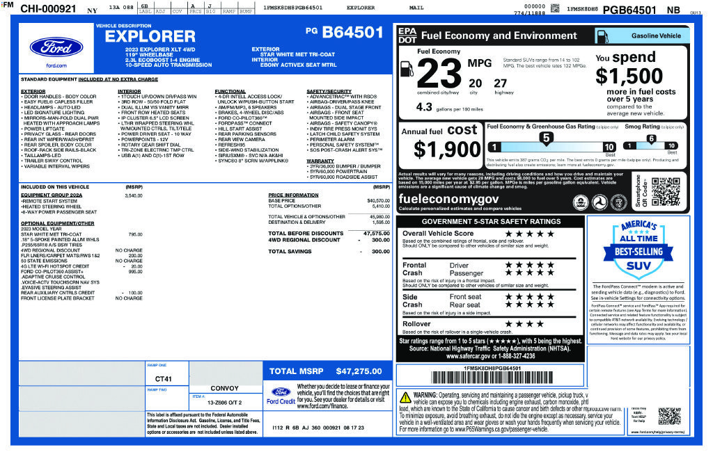 Used 2023 Ford Explorer XLT w/ Equipment Group 202A AWD/4WD image 20