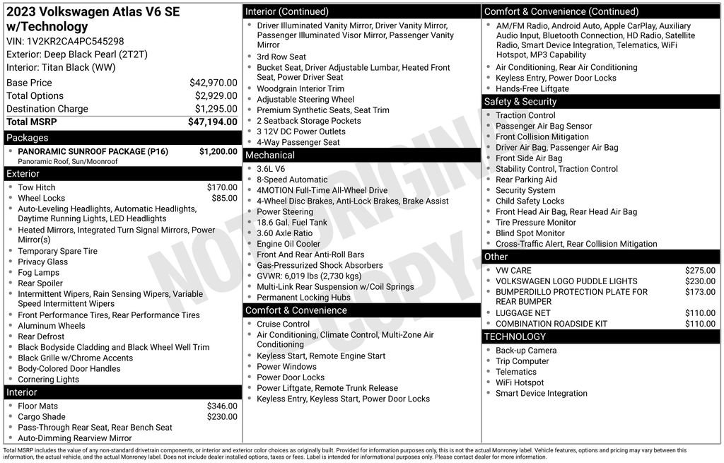 Used 2023 Volkswagen Atlas SE w/ Panoramic Sunroof Package image 20