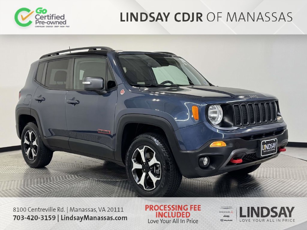 Certified 2020 Jeep Renegade Trailhawk w/ UConnect 8.4 Nav Group