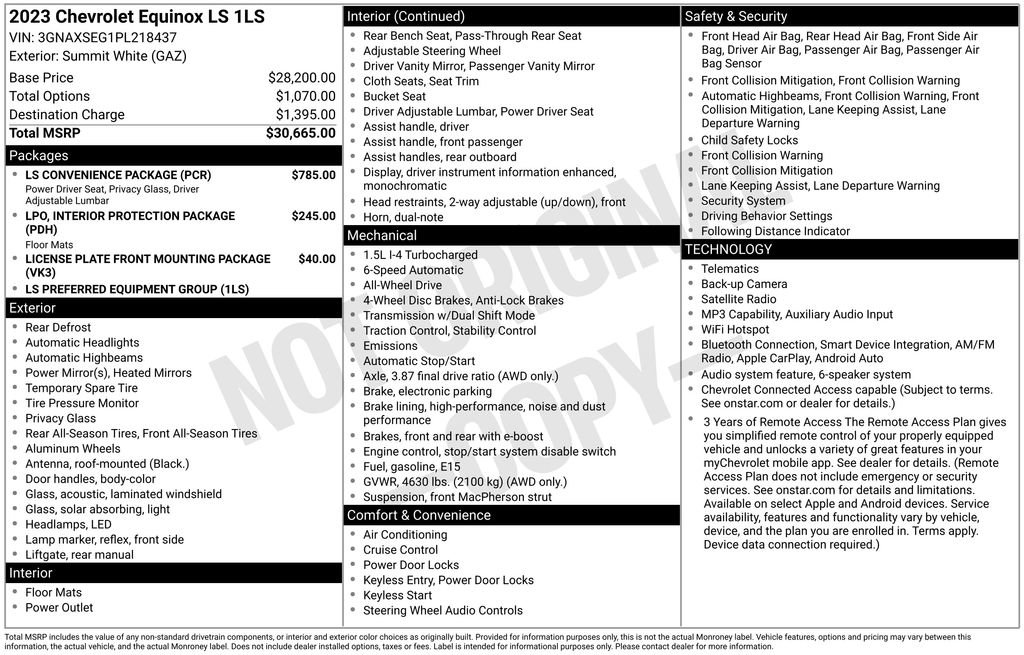 Used 2023 Chevrolet Equinox LS w/ LS Convenience Package AWD/4WD image 35