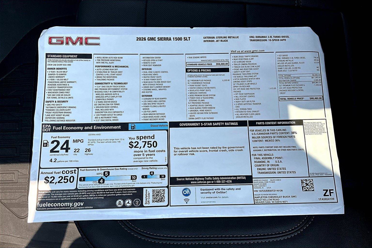 New 2026 GMC Sierra 1500 SLT w/ SLT Premium Plus Package image 11
