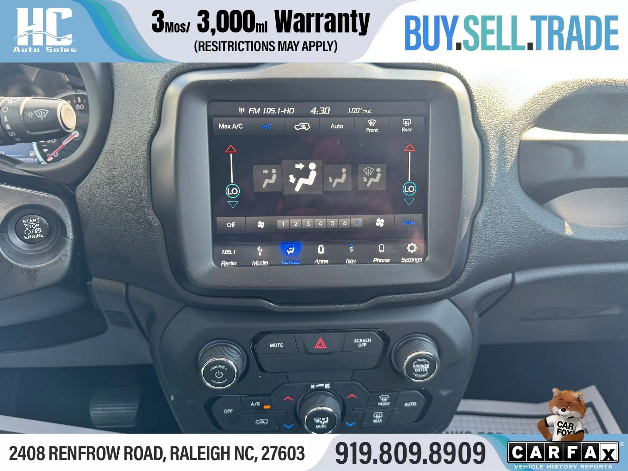 Used 2018 Jeep Renegade Altitude w/ UConnect 8.4 Nav Group FWD image 24