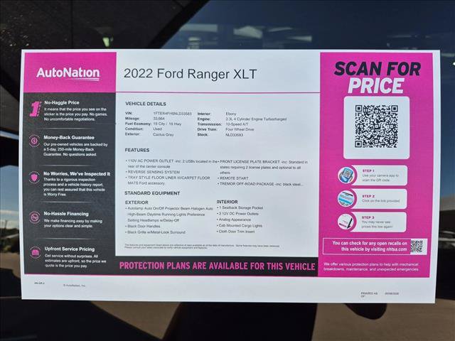 Used 2022 Ford Ranger XLT w/ Tremor Off-Road Package AWD/4WD image 30