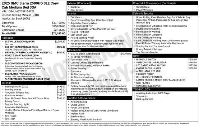 Used 2025 GMC Sierra 2500 SLE w/ SLE Value Package; image 33