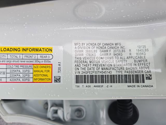 New 2026 Honda Civic Sport image 35