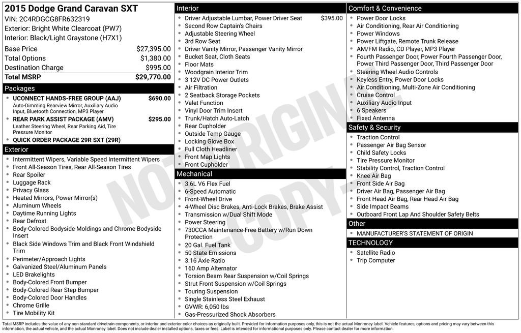 Used 2015 Dodge Grand Caravan SXT w/ UConnect Hands-Free Group image 24