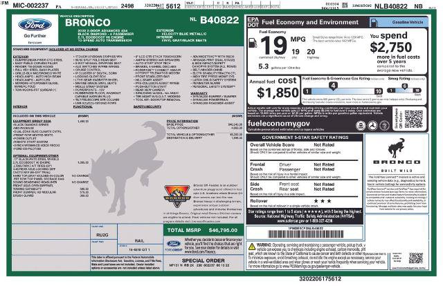 Certified 2022 Ford Bronco Black Diamond AWD/4WD image 34