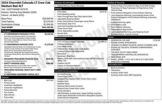 Used 2024 Chevrolet Colorado LT w/ LT Convenience Package II AWD/4WD image 10