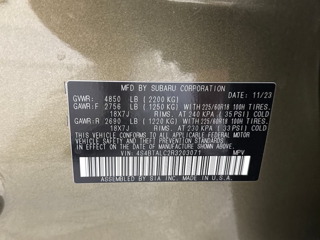 Certified 2024 Subaru Outback Onyx Edition AWD/4WD image 29
