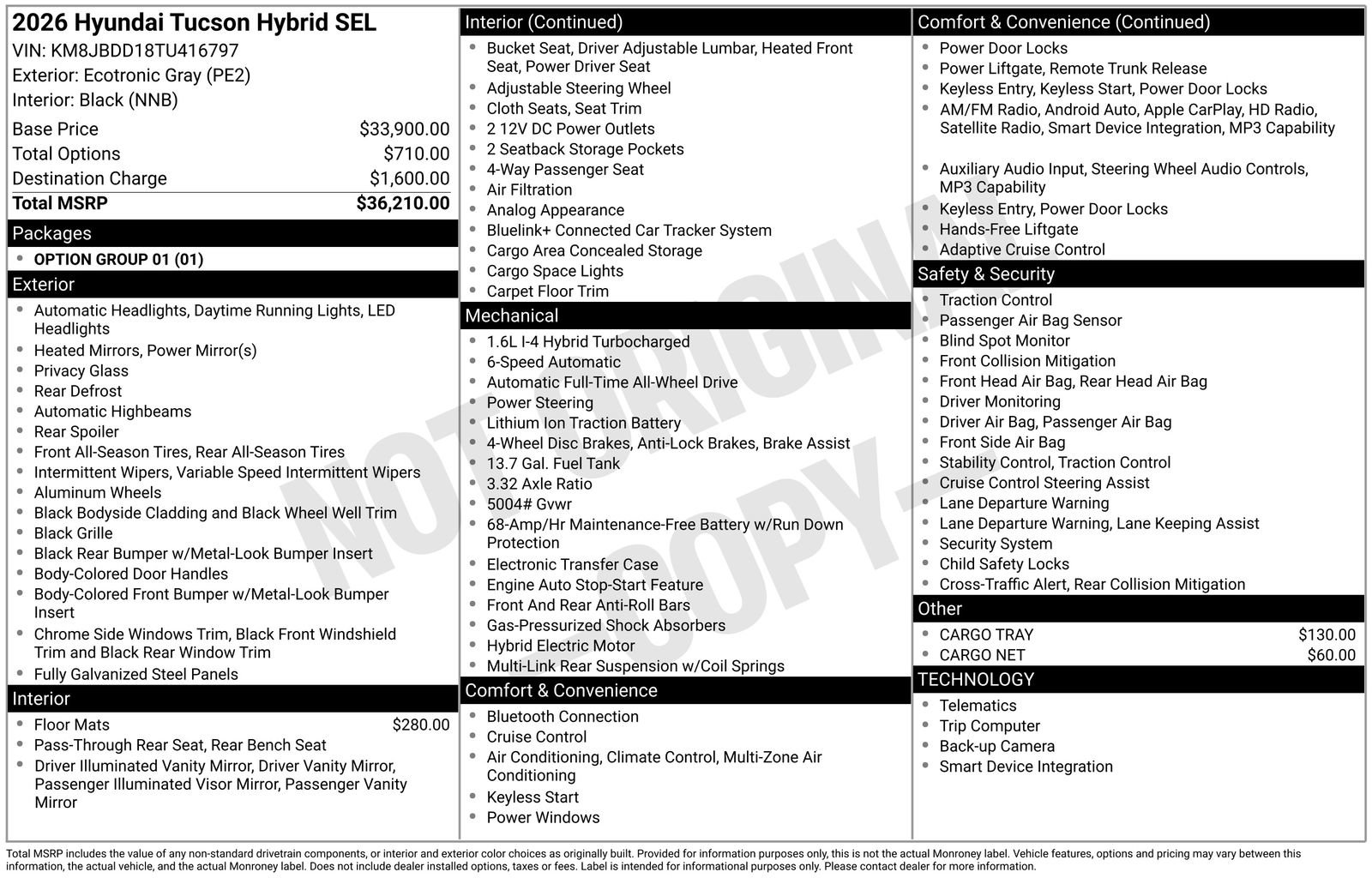 Used 2026 Hyundai Tucson SEL AWD/4WD image 6