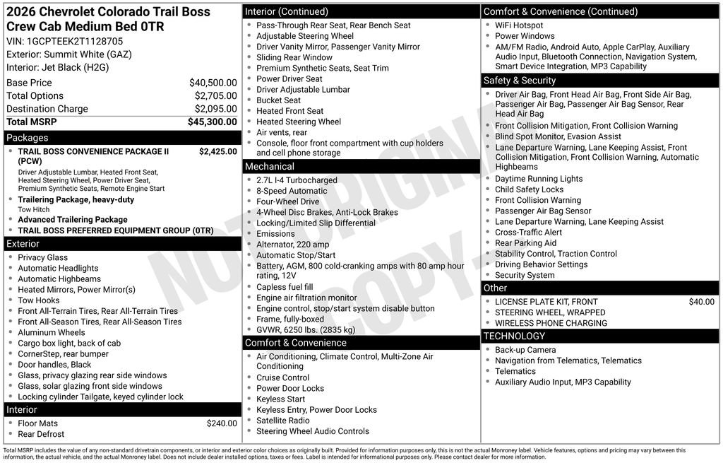 New 2026 Chevrolet Colorado Trail Boss image 8