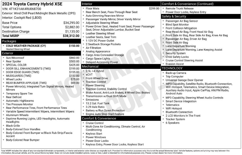 Used 2024 Toyota Camry XSE w/ Cold Weather Package FWD image 4