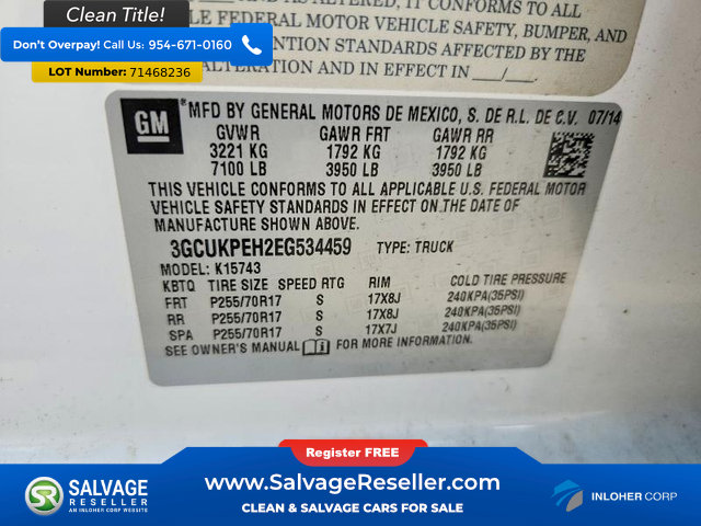 Used 2014 Chevrolet Silverado 1500 W/T AWD/4WD image 16