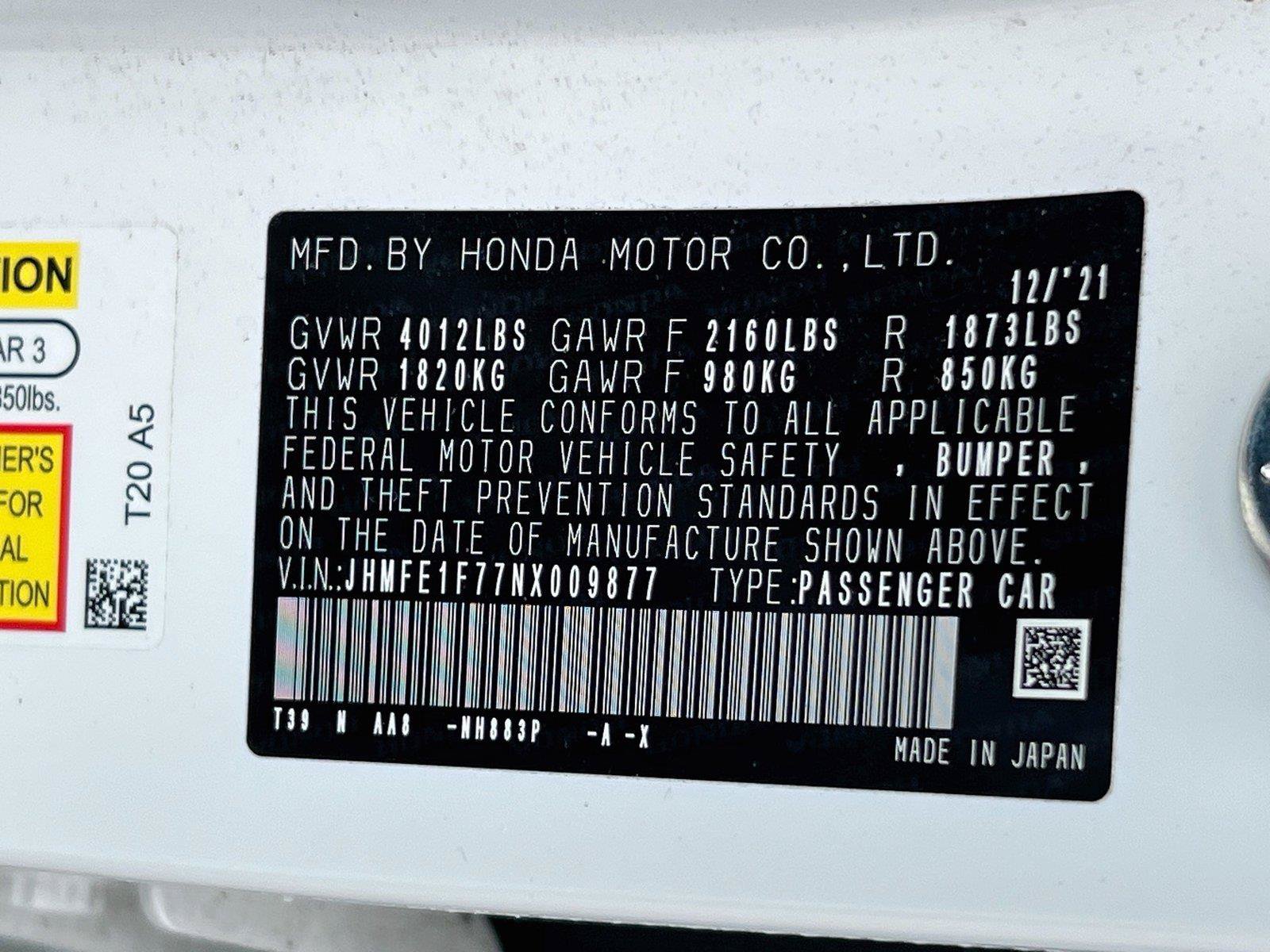 Certified 2022 Honda Civic EX image 23