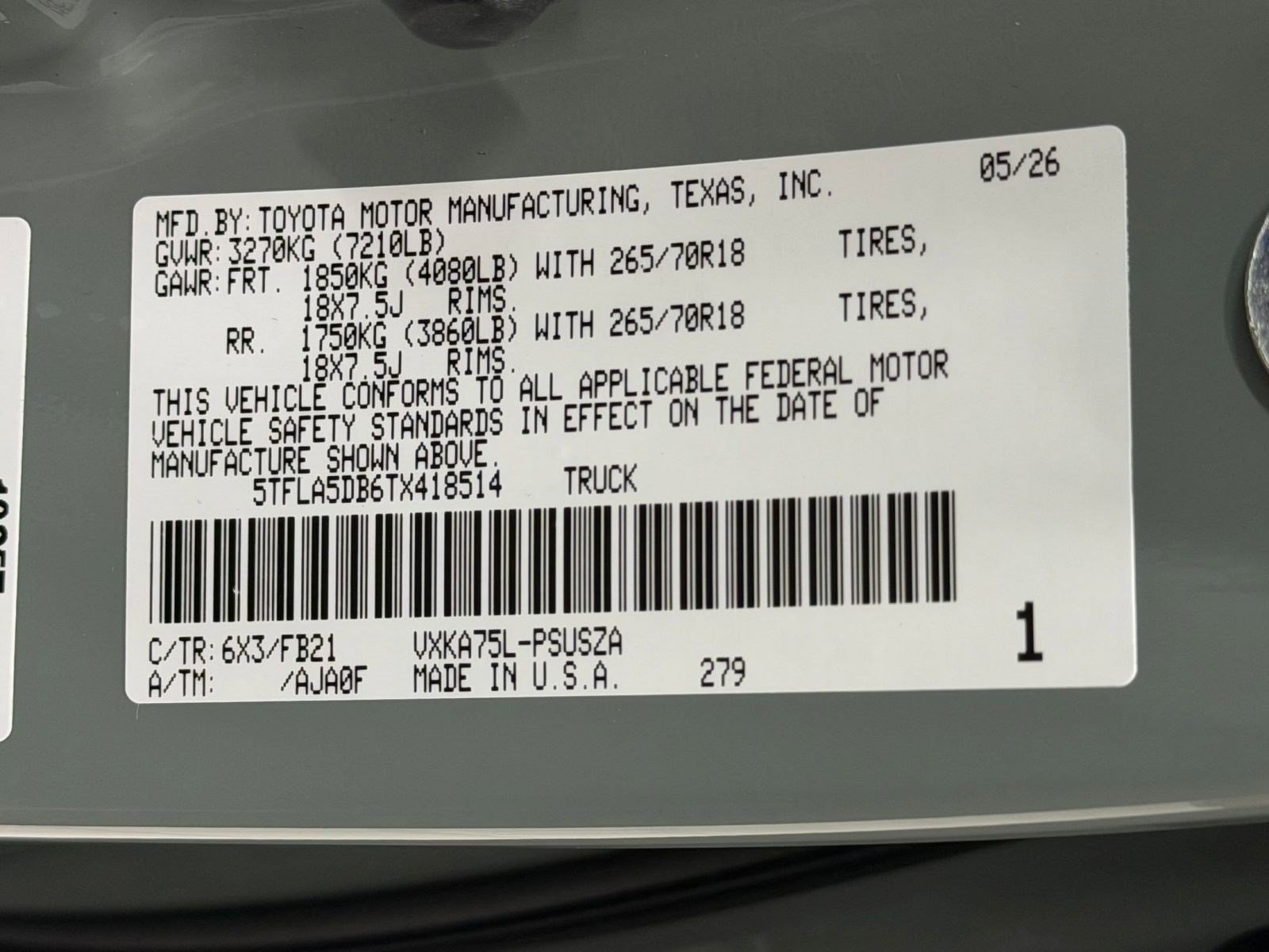 New 2026 Toyota Tundra SR AWD/4WD image 19