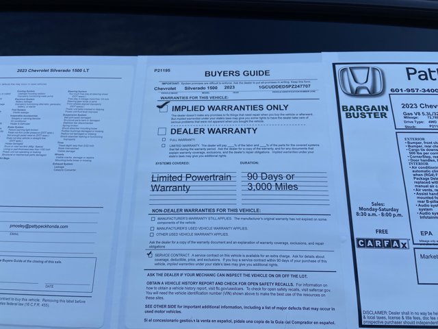 Used 2023 Chevrolet Silverado 1500 LT w/ Protection Package AWD/4WD image 6